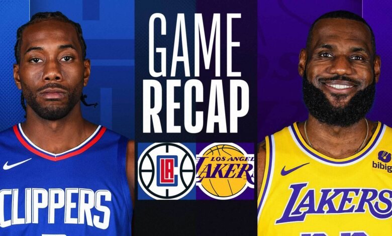 lakers vs la clippers match player stats