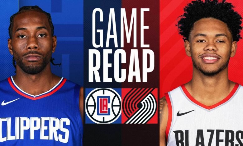 la clippers vs portland trail blazers match player stats​