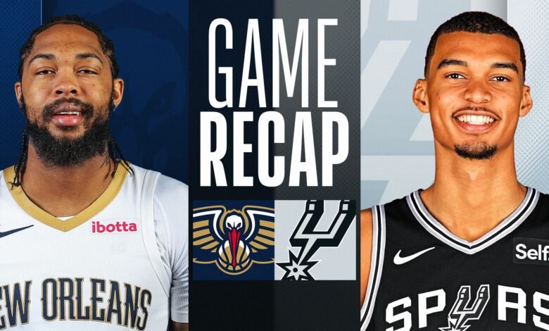 san antonio spurs vs new orleans pelicans match player stats​