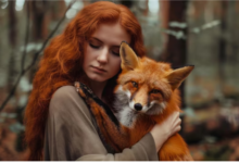 beautiful redhead red fox crush on the photographer vixen