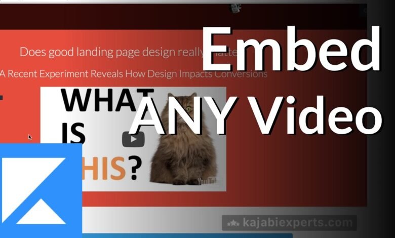 embed a prime landing video page to a website​