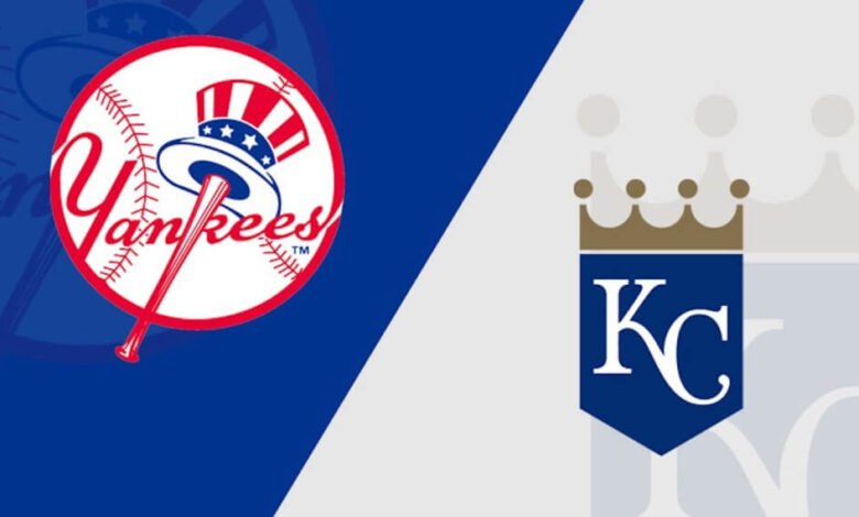 kansas city royals vs yankees match player stats